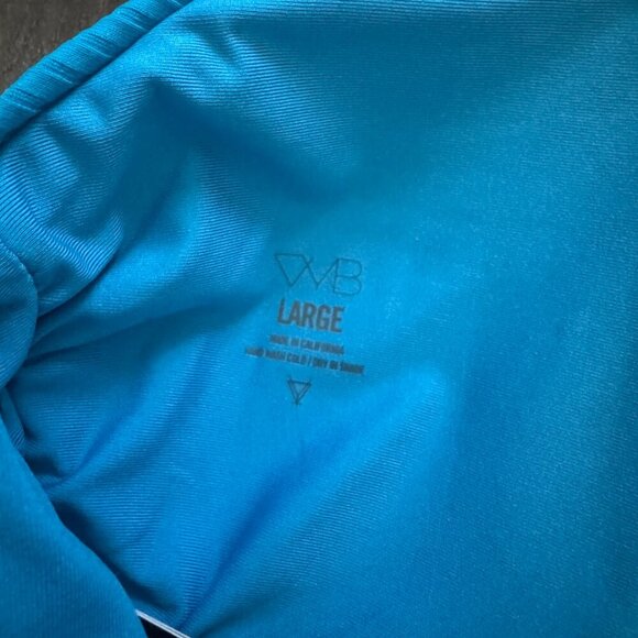 VYB | NWT Piper Soft Bikini Top in Bright Neon Blue/Green Size Large - Picture 5 of 6